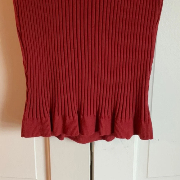 🎃 Vintage High Neck Knit Tank Beautiful Color Size L 🎃 - Picture 4 of 8